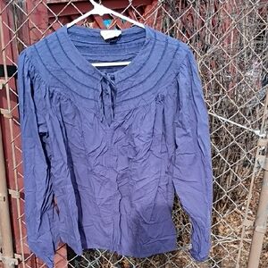Universal Thread Indigo Long Sleeve Blouse